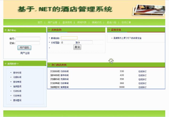269+asp.net酒店管理系统+sqlserver